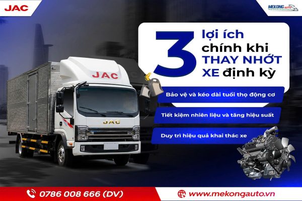 Mekong Auto ngoài cung cấp các xe tải JAC chính hãng, còn là trung tâm dịch vụ bảo dưỡng chuẩn 3S