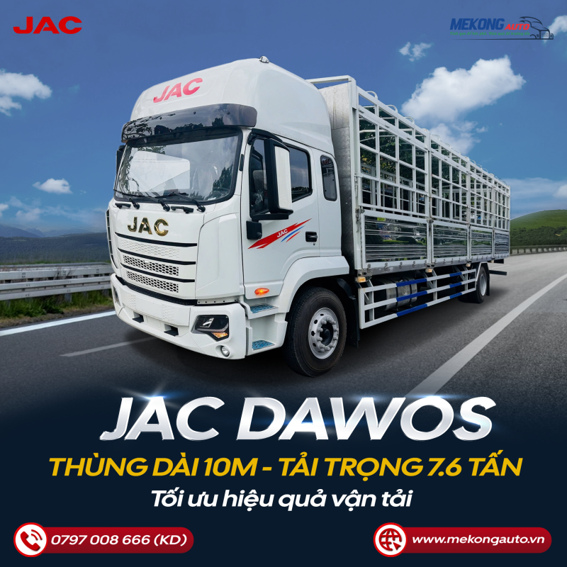 Mekong Auto - đại lý ủy quyền 3s chính hãng duy nhất tại An Giang mang đến giải pháp tối ưu JAC DAWOS Cabin cao thế hệ mới