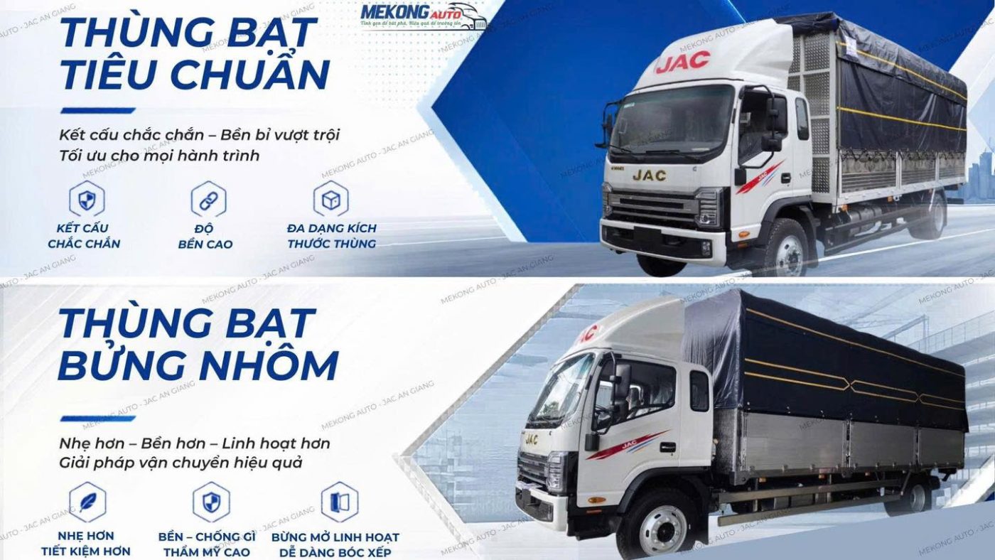 Giữa hai loại thùng xe, thùng bạt tiêu chuẩn, thùng bửng nhôm, đâu là sự lựa chọn của các anh em làm vận tải? Khám phá ngay cùng Mekong Auto nhé!
