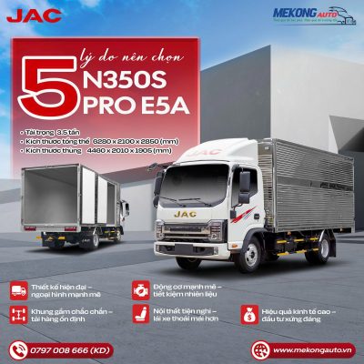 N350S PRO E5A - Xe tải nhẹ nhỏ gọn tại Mekong Auto